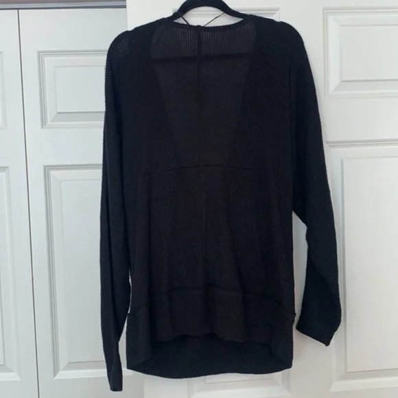 New Free People Cozy with You surplice wrap crossover knit ribbed boxy sweater - Picture 12 of 14